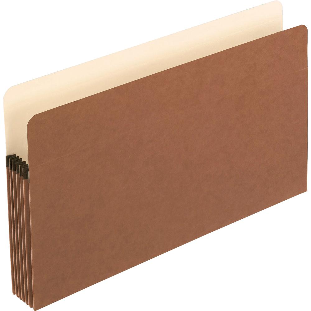 Pendaflex Legal Recycled Expanding File - 8 1/2" x 14" - 5 1/4" Expansion - Manila Paper, Tyvek, Red Fiber - Tyvek Gusset, Reinforced Gusset - 30% Recycled - 10 / Box. Picture 2