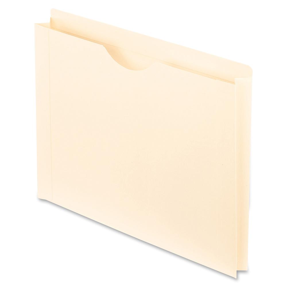 Pendaflex Letter Recycled File Jacket - 8 1/2" x 11" - 1 1/2" Expansion - Manila - Manila - 10% Recycled - 50 / Box. Picture 2