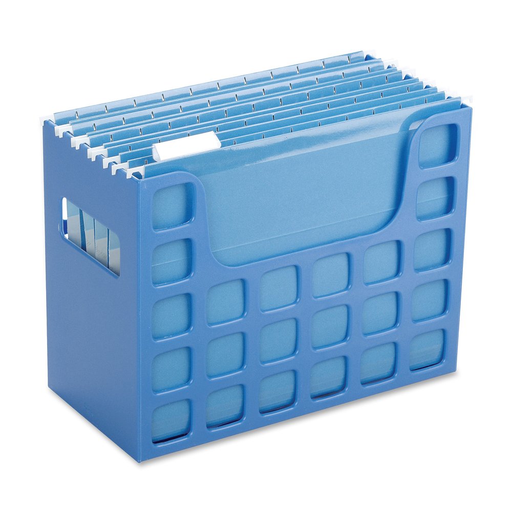 Pendaflex Plastic Desktop Letter Hanging File - 9.50" Height x 12.19" Width x 6" Depth - Desktop, Counter - Blue - Plastic - 1 Each. Picture 2