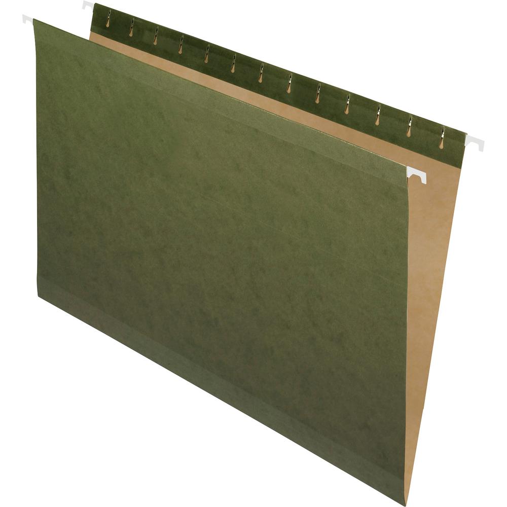Pendaflex Legal Recycled Hanging Folder - 8 1/2" x 14" - Standard Green - Reinforced - 10% Recycled - 25 / Box. Picture 2