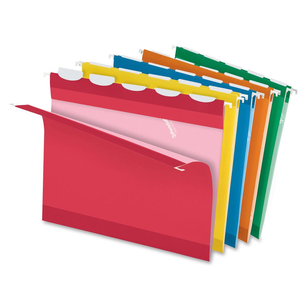 Pendaflex Ready-Tab 1/5 Tab Cut Letter Recycled Hanging Folder - 8 1/2" x 11" - Assorted - 10% Recycled - 25 / Box. Picture 2