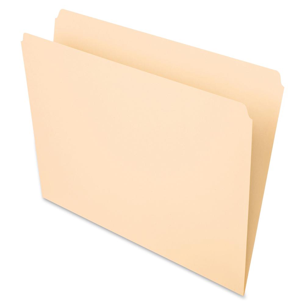 Pendaflex Essentials Letter Recycled Top Tab File Folder - 8 1/2" x 11" - 3/4" Expansion - 11 pt. - 1 Plys - Manila Paper - Manila - 10% Recycled - 100 / Box. Picture 2