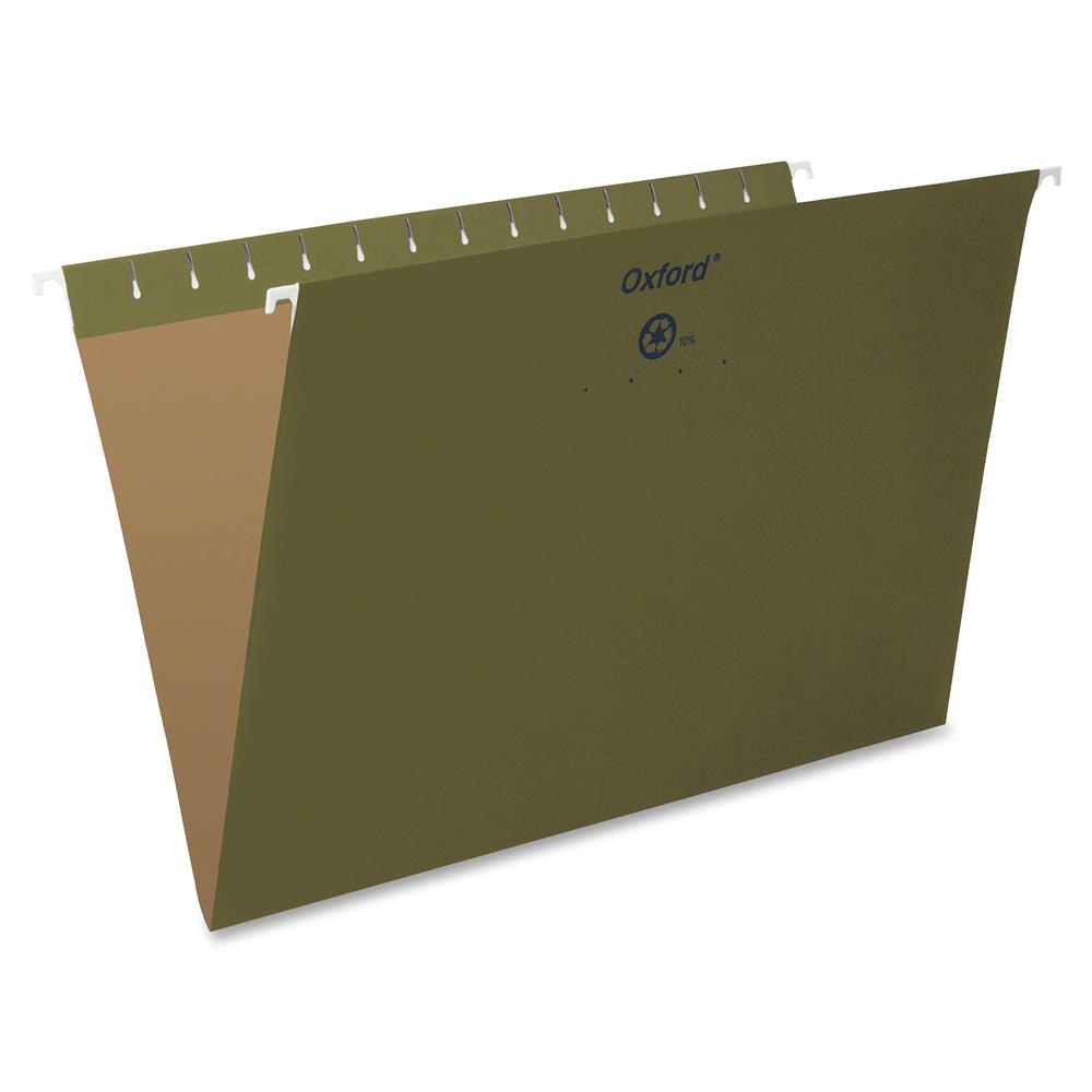Pendaflex Essentials Legal Recycled Hanging Folder - 8 1/2" x 14" - Standard Green - 100% Recycled - 25 / Box. Picture 2