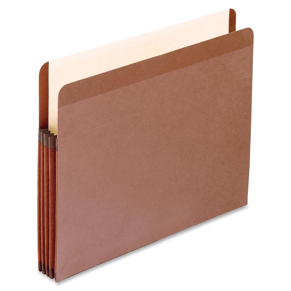 Pendaflex Letter Recycled Expanding File - 8 1/2" x 11" - 3 1/2" Expansion - Red Fiber - Red Fiber - Moisture Resistant, Rip Resistant, Laminated, Spill Proof, Reinforced Gusset, Durable, Acid-free - . Picture 2