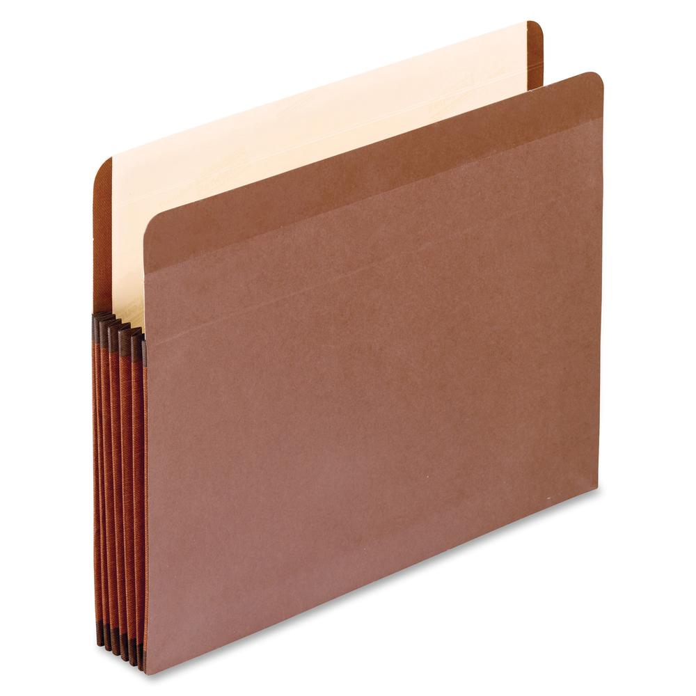 Pendaflex Letter Recycled Expanding File - 8 1/2" x 11" - 5 1/4" Expansion - Polyester, Red Fiber - Red Fiber, Manila - Moisture Resistant, Rip Resistant, Laminated, Spill Proof, Reinforced Gusset, Ac. Picture 2