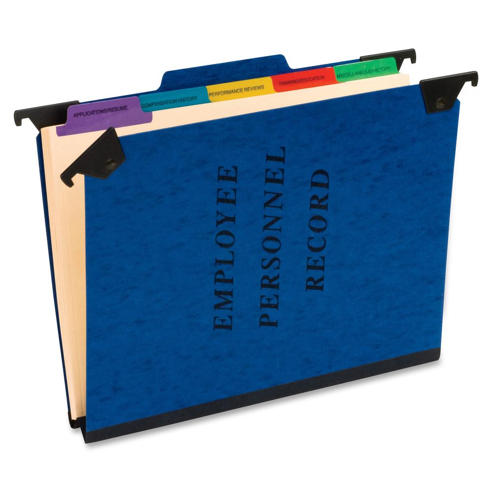 Pendaflex 1/3 Tab Cut Recycled Hanging Folder - 9 1/2" x 11 3/4" - 2" Expansion - 1" for Folder - 5 Divider - 20 pt. - Pressguard - Blue - 65% Recycled - 1 Each. Picture 3