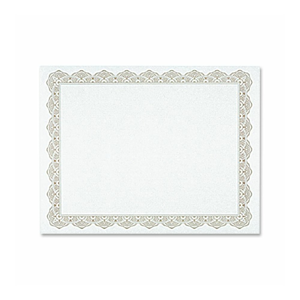 Geographics Blank Award Parchment Certificates - 24 lb Basis Weight - 8.5" Width x 11" Length - Inkjet, Laser Compatible - Gold with Gold Border - Parchment Paper - 25 / Pack. Picture 2
