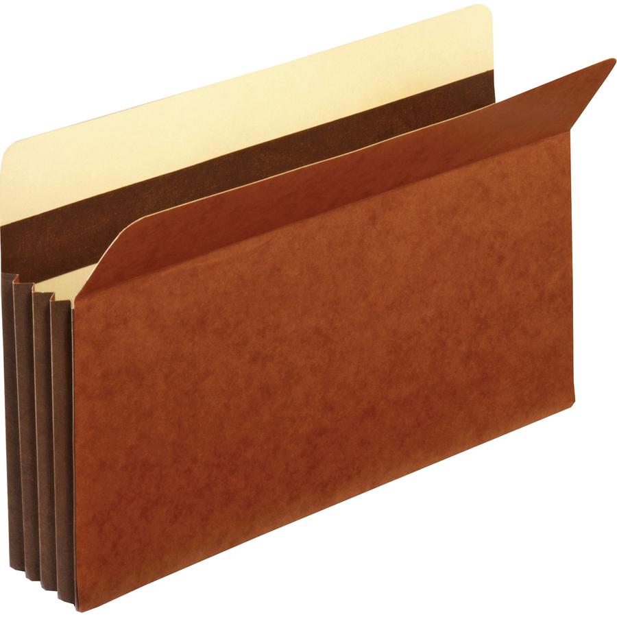 Pendaflex Legal Recycled Expanding File - 8 1/2" x 14" - 3 1/2" Expansion - 24 pt. - Tyvek - Brown - Reinforced Gusset, Reinforced Base, Heavy Duty, Tear Resistant, Wear Resistant, Durable - 10% Recyc. Picture 2