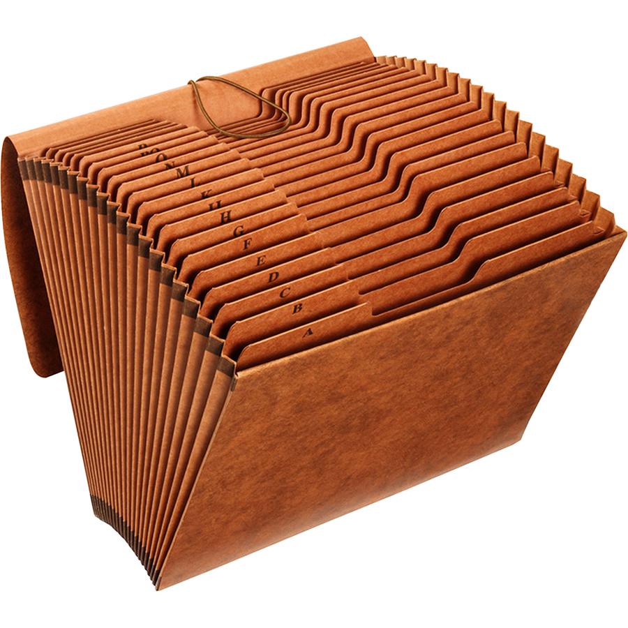 Pendaflex 1/3 Tab Cut Legal Recycled Expanding File - 8 1/2" x 14" - 21 Pocket(s) - Top Tab Location - Tyvek - Brown - 10% Recycled - 1 Each. Picture 2