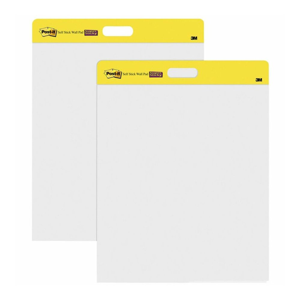 Post-it&reg; Self-Stick Easel Pads - 20 Sheets - Plain - Stapled - 18.50 lb Basis Weight - 20" x 23" Sheet Size - White Paper - Cardboard Cover - Resist Bleed-through, Removable, Sturdy Back - No - 2 . Picture 4