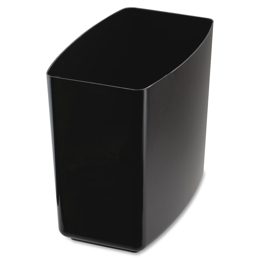 Officemate 2200 Series Wastebasket - 5 gal Capacity - 12.5" Height x 13.8" Width x 8.4" Depth - Black - 1 Each. Picture 4
