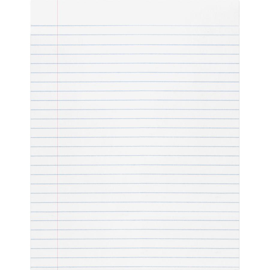 Pacon Composition Paper - Letter - Wide Ruled - 0.38" Ruled - Ruled Red Margin - Letter - 8 1/2" x 11" - White Paper - Unpunched - 500 / Ream. Picture 3