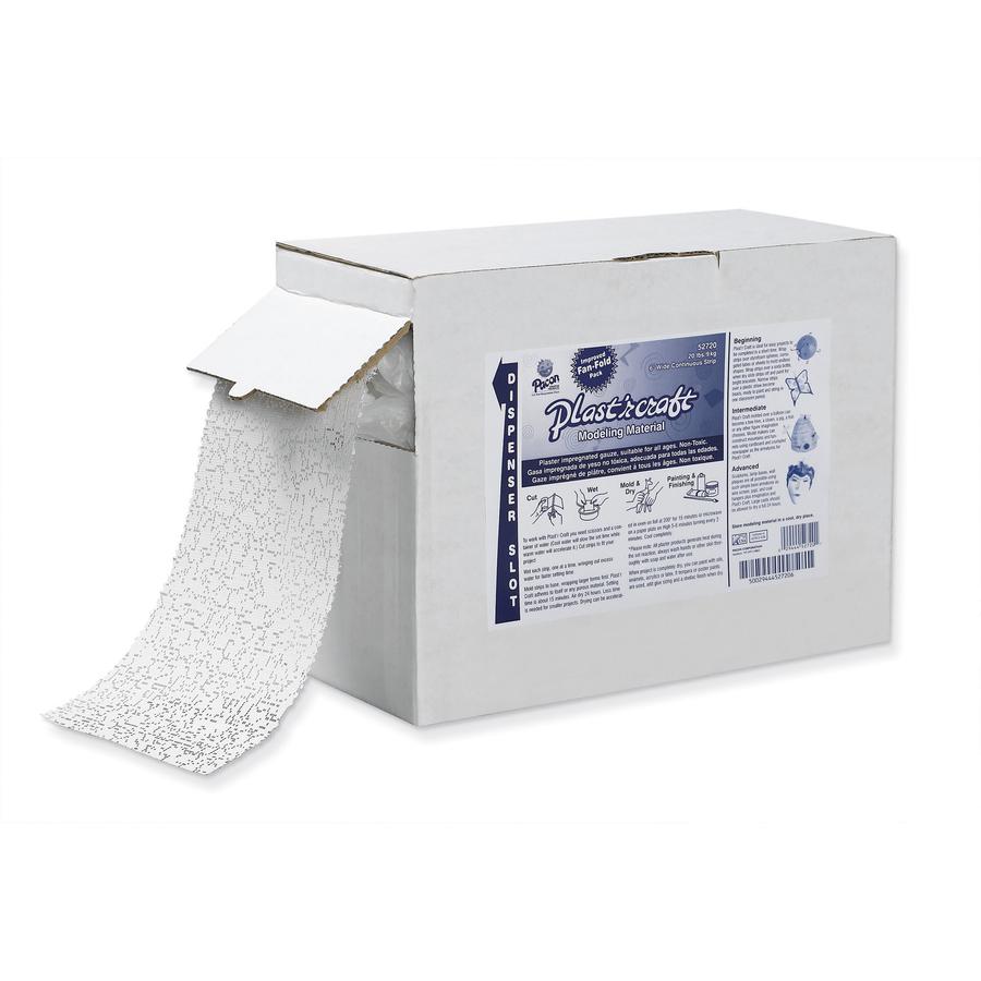 Creativity Street Plast'r Craft Nontoxic Plaster Craft Strips - Shaping - 6"Width x 396 ftLength - 1 Each - White. Picture 2