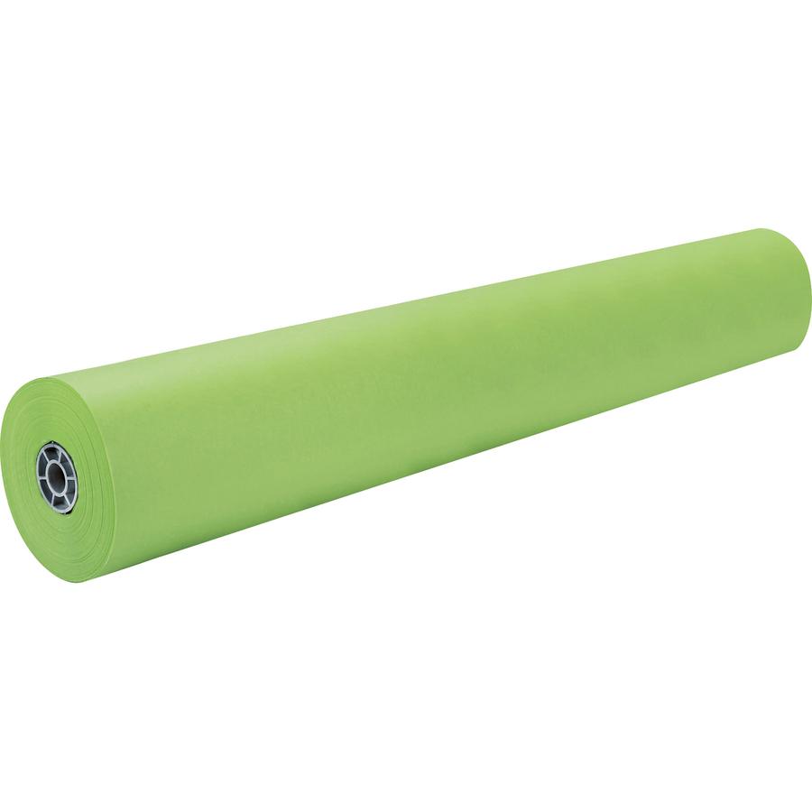 Rainbow Kraft Colored Kraft Duo-Finish Kraft Paper - ClassRoom Project - 36"Width x 1000 ftLength - 1 / Roll - Lite Green - Kraft. Picture 2