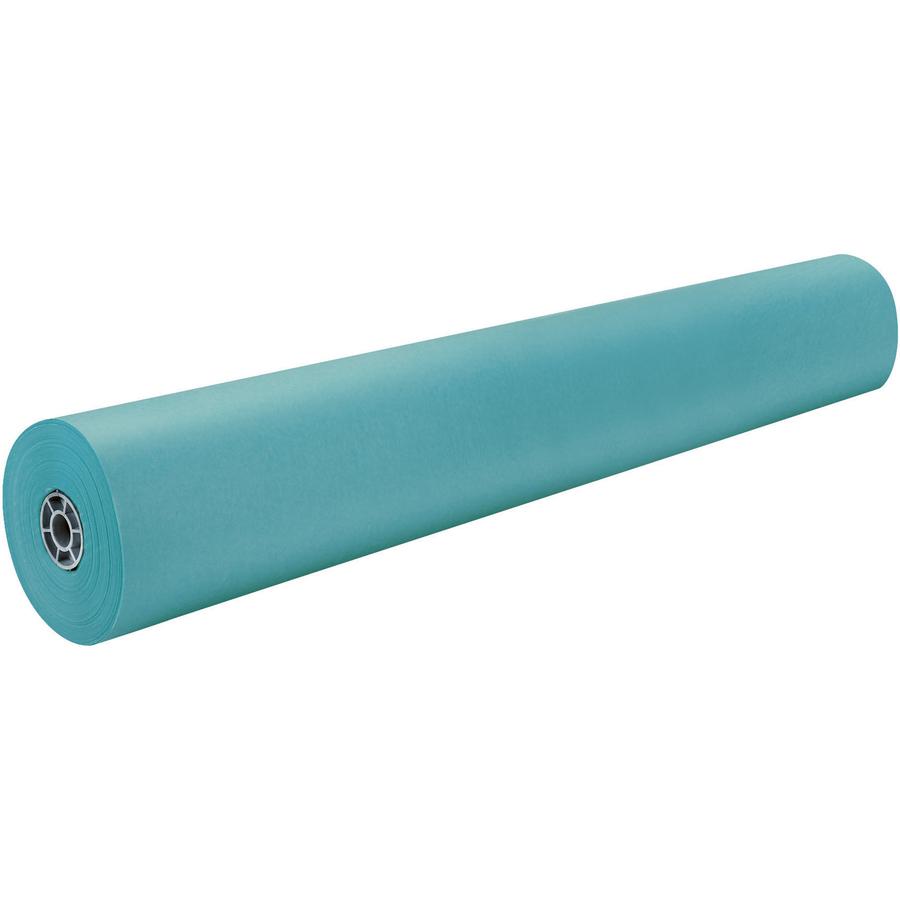 Rainbow Kraft Colored Kraft Duo-Finish Kraft Paper - ClassRoom Project - 36"Width x 1000 ftLength - 1 / Roll - Blue - Kraft. Picture 2