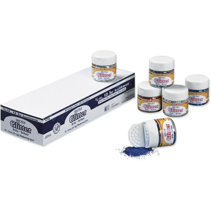 Spectra Glitter Sparkling Crystals - 0.75 oz - 12 / Set - Assorted. Picture 3