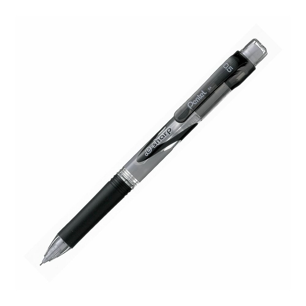 Pentel E-Sharp Mechanical Pencils - 0.5 mm Lead - #2 - Refillable - Black Barrel - 1 Dozen. Picture 4