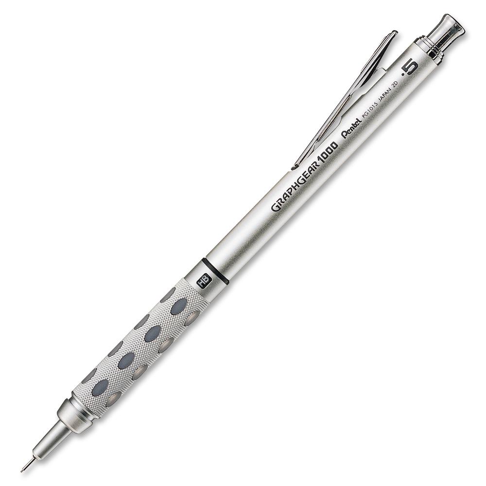 Pentel GraphGear 1000 Automatic Drafting Pencils - #2 Lead - 0.5 mm Lead Diameter - Refillable - Gray Barrel - 1 Each. Picture 2
