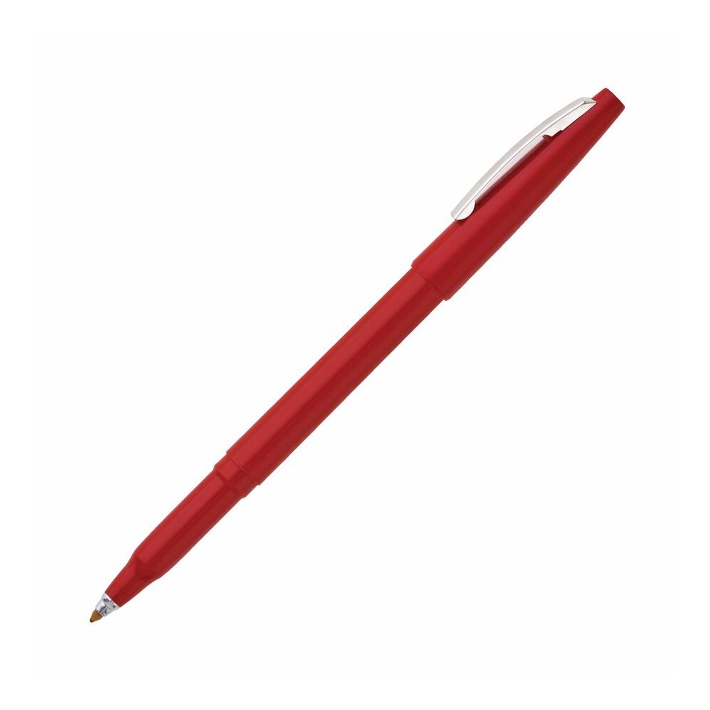 Pentel Rolling Writer Pens - Red Ink - Red Plastic Barrel - 1 Dozen. Picture 2