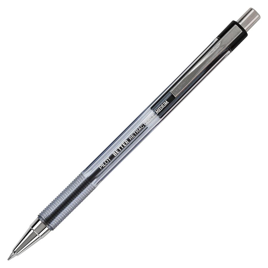 Pilot Better Retractable Ballpoint Pens - Refillable - Retractable - Black Ink - Translucent Barrel - 1 Dozen. Picture 3