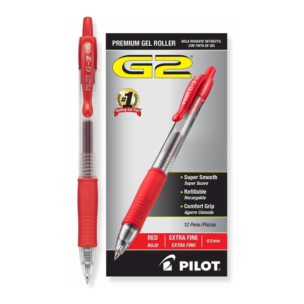 G2 Premium Gel Ink Retractable Pens - Refillable - Retractable - Red Ink - Gel-based - 1 Dozen. Picture 3