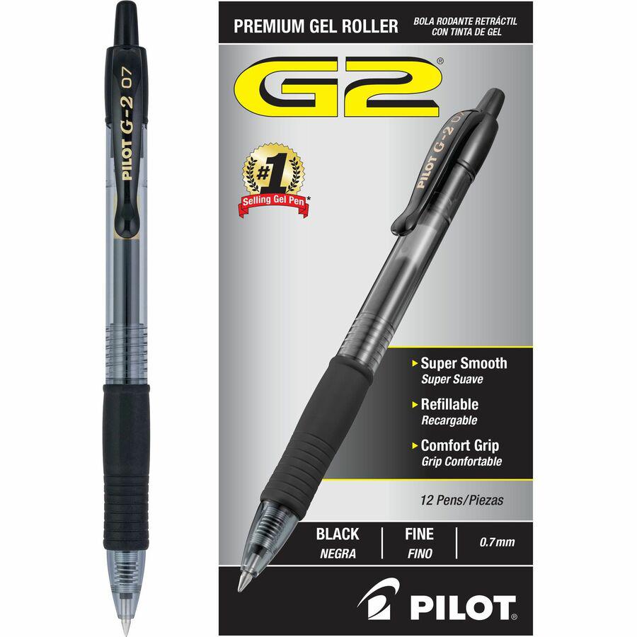 G2 Premium Gel Ink Retractable Pen - Refillable - Retractable - Black Ink - Gel-based - Clear Barrel - 1 Dozen. Picture 6