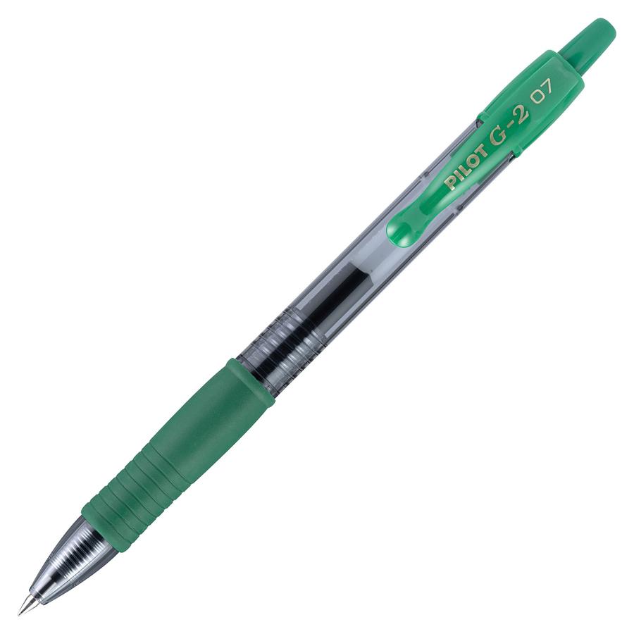 G2 Premium Gel Ink Retractable Pens - Refillable - Retractable - Green Ink - Gel-based - Clear Barrel - 1 Dozen. Picture 3