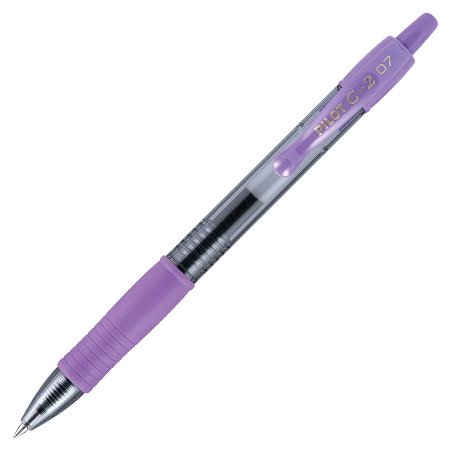 G2 Premium Gel Ink Retractable Pens - Refillable - Retractable - Purple Ink - Gel-based - Translucent Barrel - 1 Dozen. Picture 4