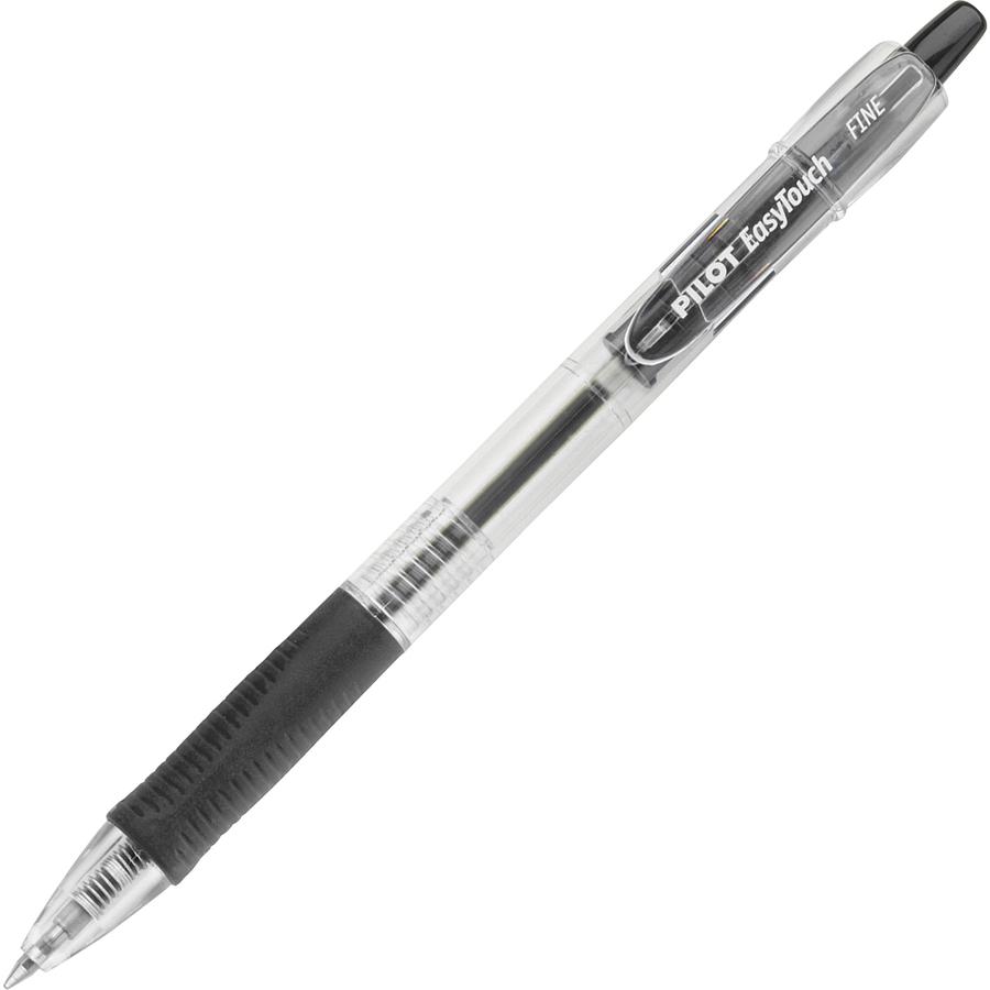 Pilot Retractable Ballpoint Pens - Refillable - Retractable - Black Ink - Clear Barrel - 1 Dozen. Picture 3
