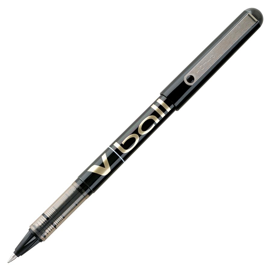 Pilot Vball Liquid Ink Pens - Black Ink - Black Barrel - 1 Dozen. Picture 4