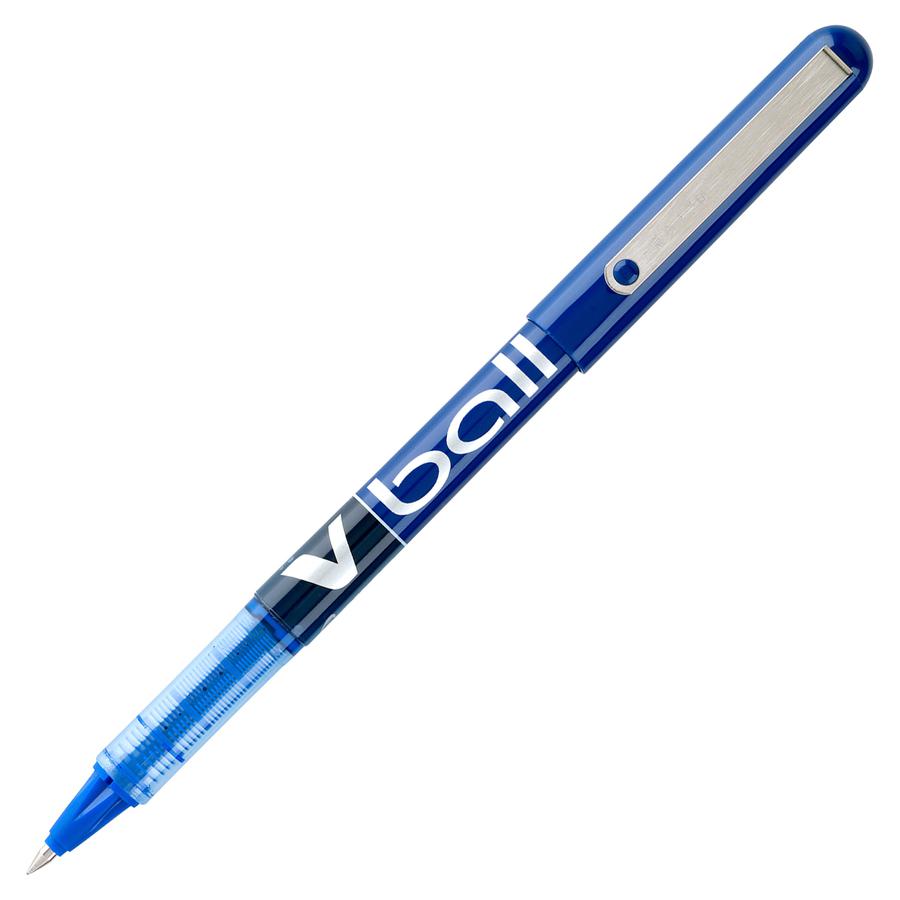 Pilot Vball Liquid Ink Pens - Blue Ink - Blue Barrel - 1 Dozen. Picture 2