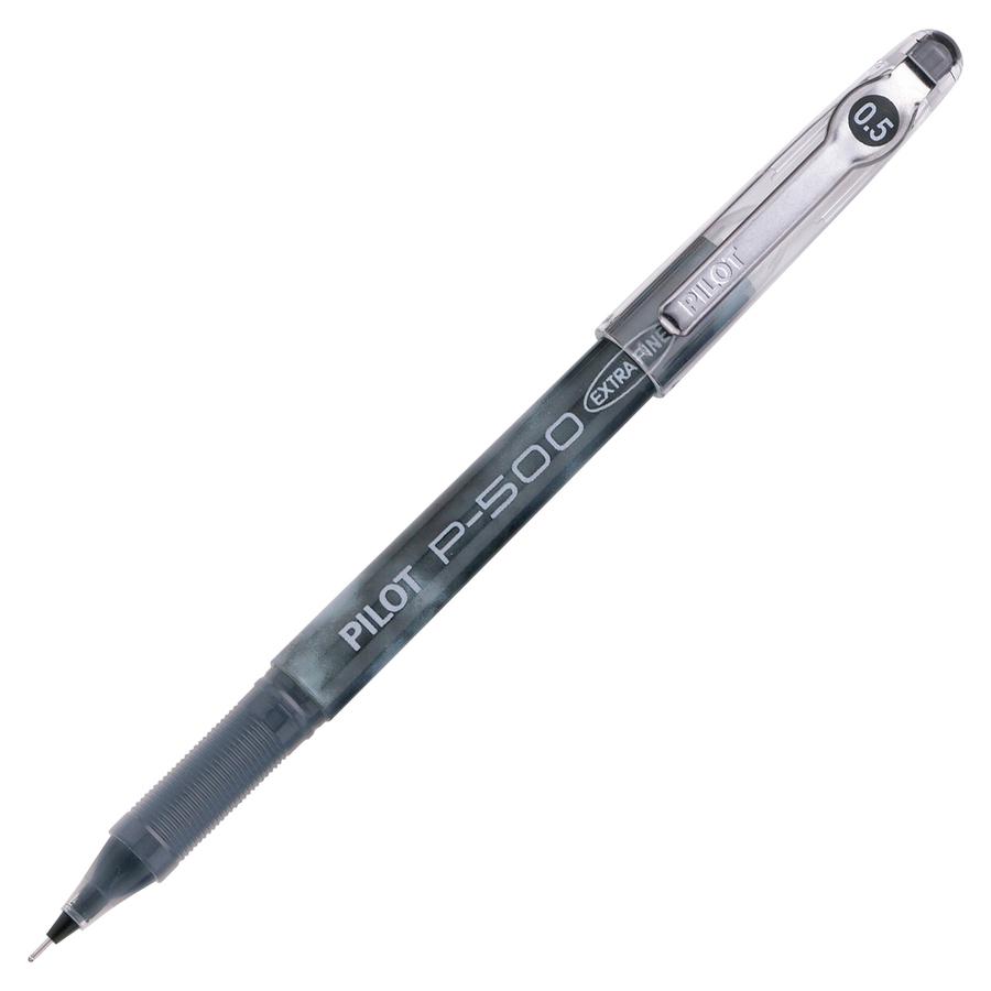 Pilot Precise P-500 Precision Point Extra-Fine Capped Gel Rolling Ball Pens - Black Ink - Gel-based - Black Barrel - 1 Dozen. Picture 2
