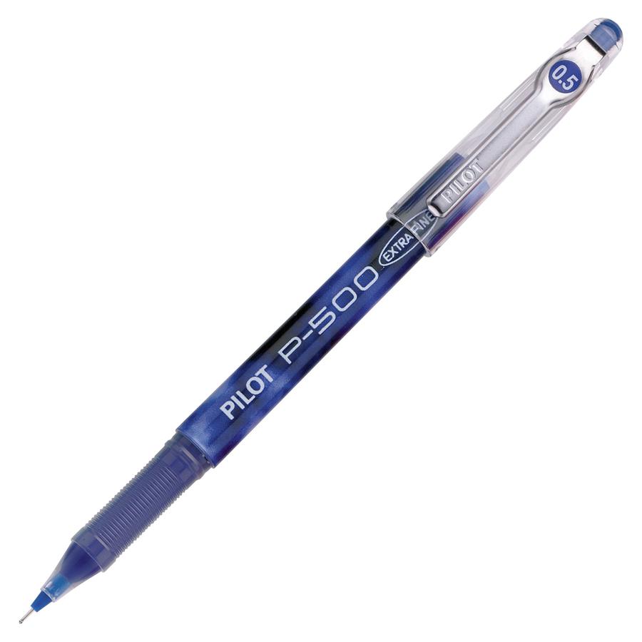 Pilot Precise P-500 Precision Point Extra-Fine Capped Gel Rolling Ball Pens - Blue Ink - Gel-based - Blue Barrel - 1 Dozen. Picture 3