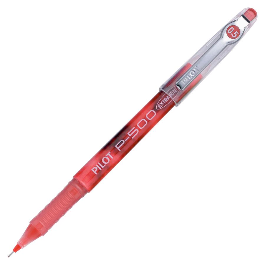 Pilot Precise P-500 Precision Point Extra-Fine Capped Gel Rolling Ball Pens - Red Ink - Gel-based - Red Barrel - 1 Dozen. Picture 2