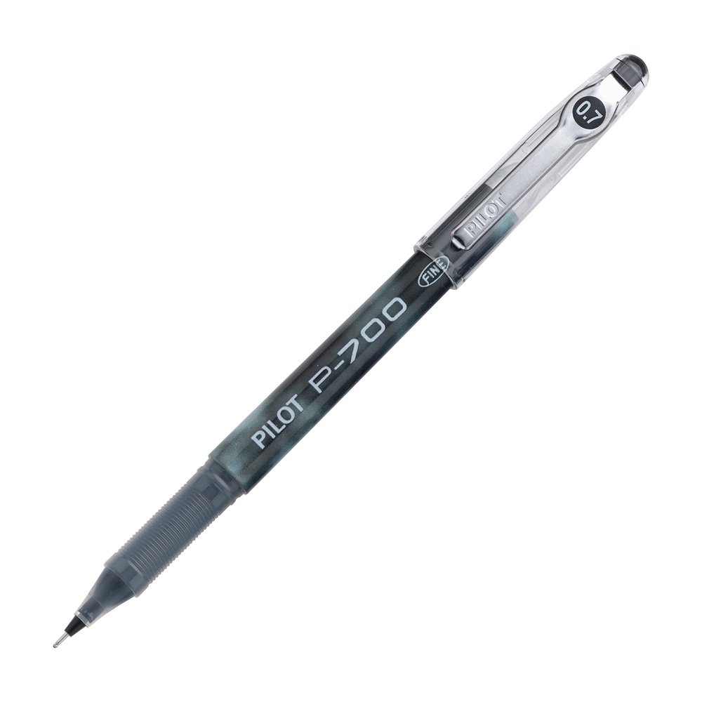 Pilot Precise P-700 Precision Point Fine Capped Gel Rolling Ball Pens - Black Ink - Gel-based - Black Barrel - 1 Dozen. Picture 3