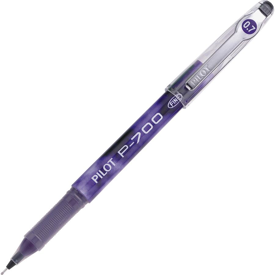 Pilot P700 Fine Point Gel Rollerball Pens - Fine Pen Point - 0.7 mm Pen Point Size - Purple Gel-based Ink - Purple Barrel - 1 Dozen. Picture 2