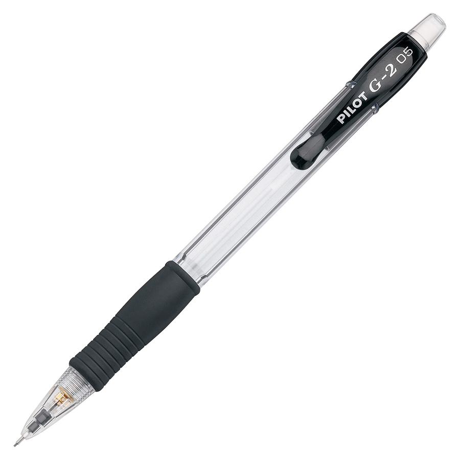 Pilot G2 Mechanical Pencils - 0.5 mm Lead Diameter - Refillable - Clear, Black Barrel - 1 Dozen. Picture 2