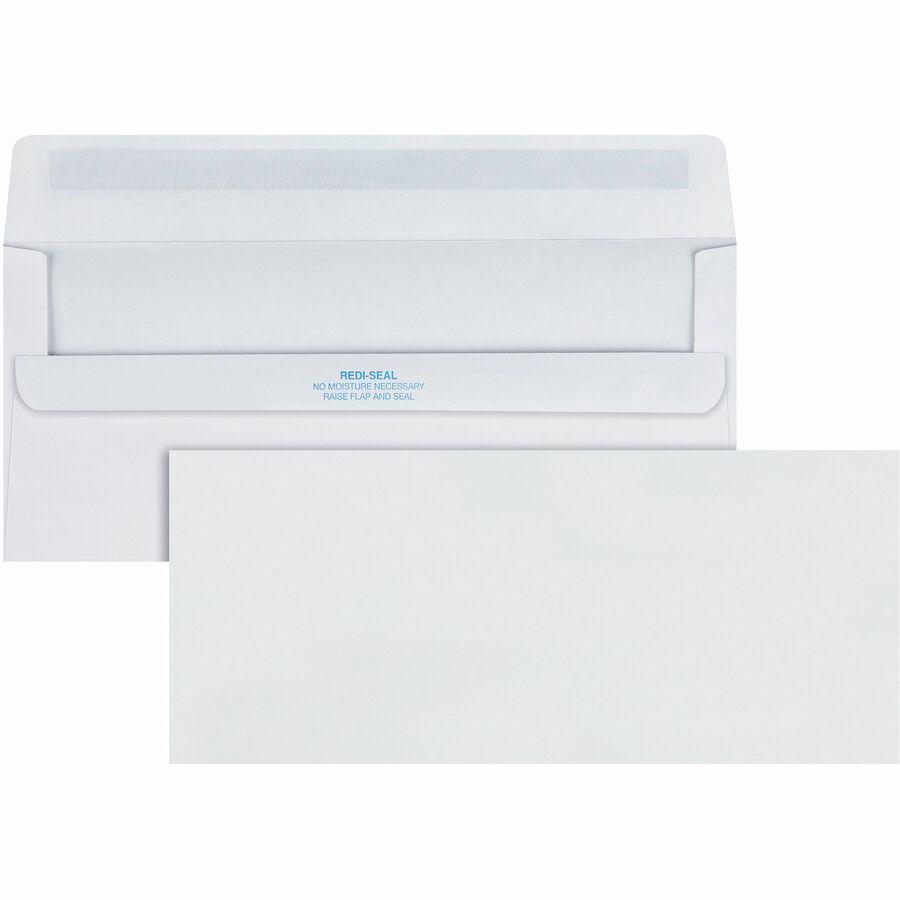 Quality Park No. 10 Business Envelopes with Self Seal Closure - Business - #10 - 4 1/8" Width x 9 1/2" Length - 24 lb - Self-sealing - 500 / Box - White. Picture 7