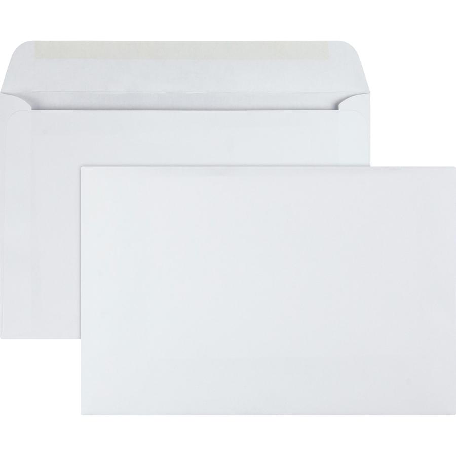 Quality Park 6 x 9 Booklet Envelopes with Open Side for Easy Insertion - Catalog - #6 1/2 - 6" Width x 9" Length - 24 lb - Gummed - White - 100 / Box. Picture 2