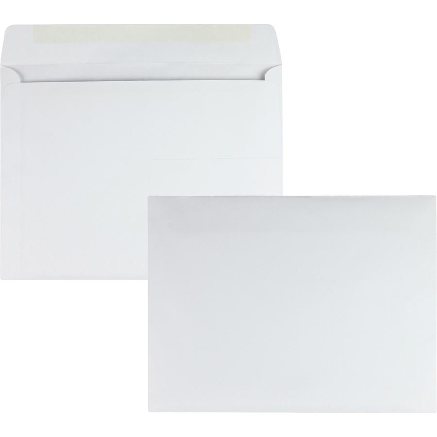Quality Park 10 x 13 Booklet Envelopes with Open Side - Catalog - #13 - 10" Width x 13" Length - 24 lb - Gummed - 100 / Box - White. Picture 2