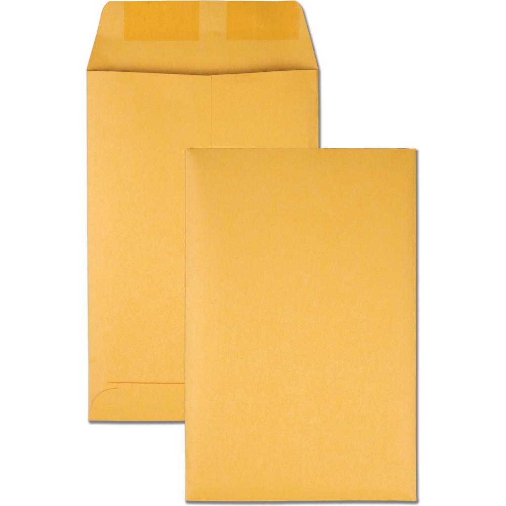 Quality Park 6 x 9 Catalog Mailing Envelopes - Catalog - #1 - 6" Width x 9" Length - 28 lb - Gummed - Kraft - Kraft - 100 / Box. Picture 4