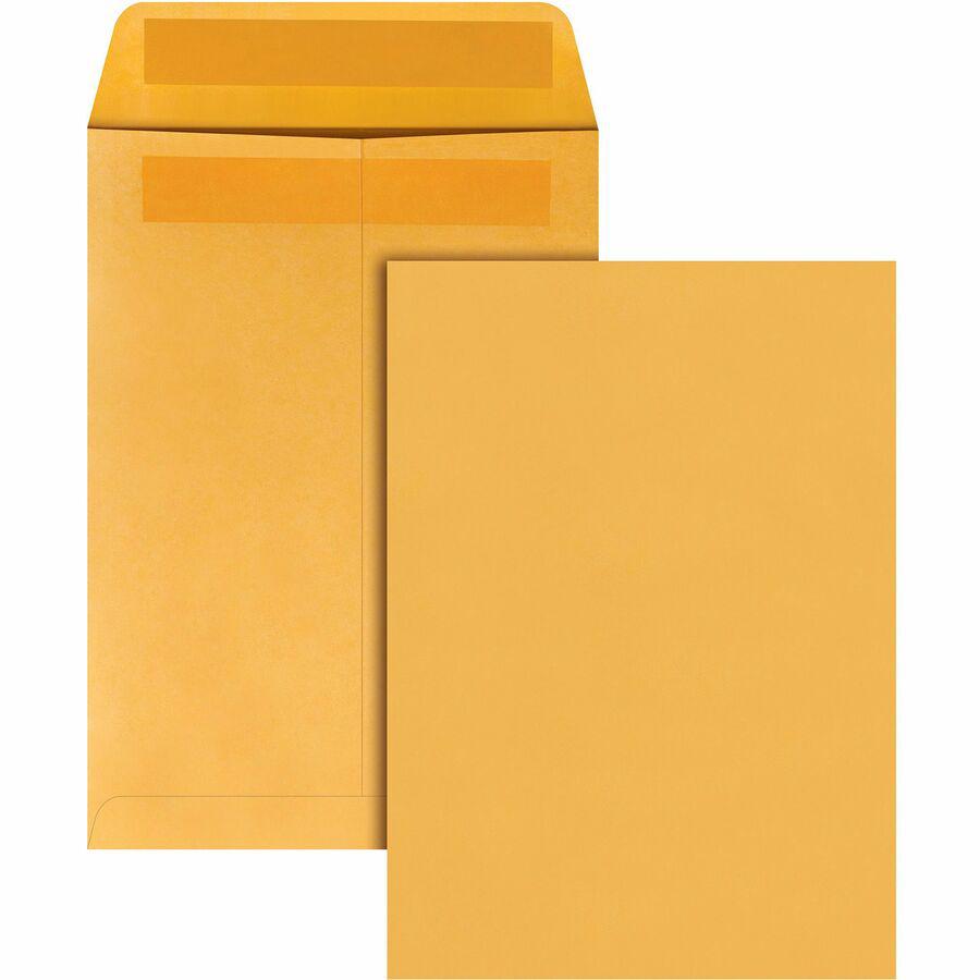 Quality Park 7-1/2 x 10-1/2 Catalog Envelopes with Self-Seal Closure - Catalog - #6 - 7 1/2" Width x 10 1/2" Length - 28 lb - Self-sealing - Kraft - 250 / Box - Kraft. Picture 6