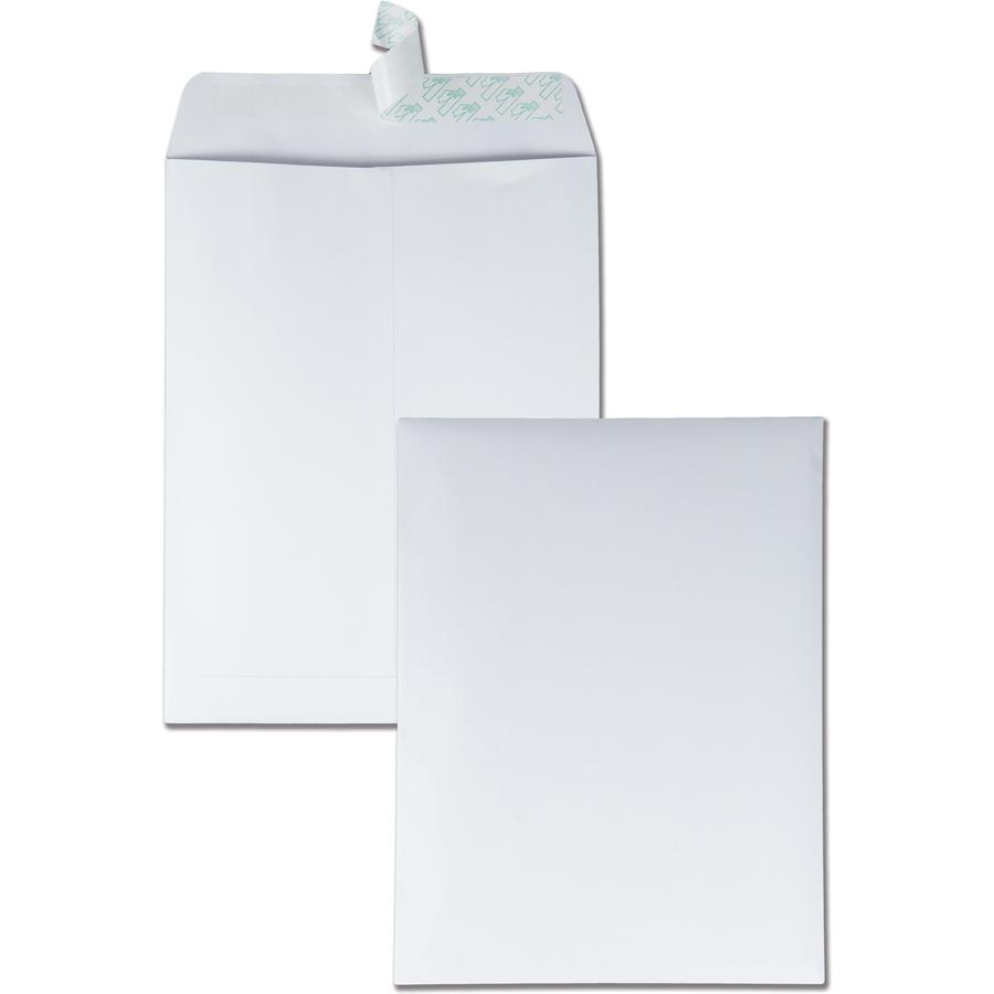 Quality Park 9-1/2 x 12-1/2 Catalog Mailing Envelopes with Redi-Strip&reg; Self-Seal Closure - Catalog - #12 1/2 - 9 1/2" Width x 12 1/2" Length - 28 lb - Peel & Seal - Wove - 100 / Box - White. Picture 3