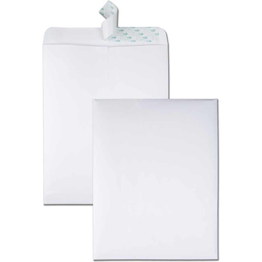 Quality Park 10 x 13 Catalog Envelopes with Redi-Strip&reg; Closure - Catalog - #13 1/2 - 10" Width x 13" Length - 28 lb - Peel & Seal - White - Wove - 100 / Box. Picture 3