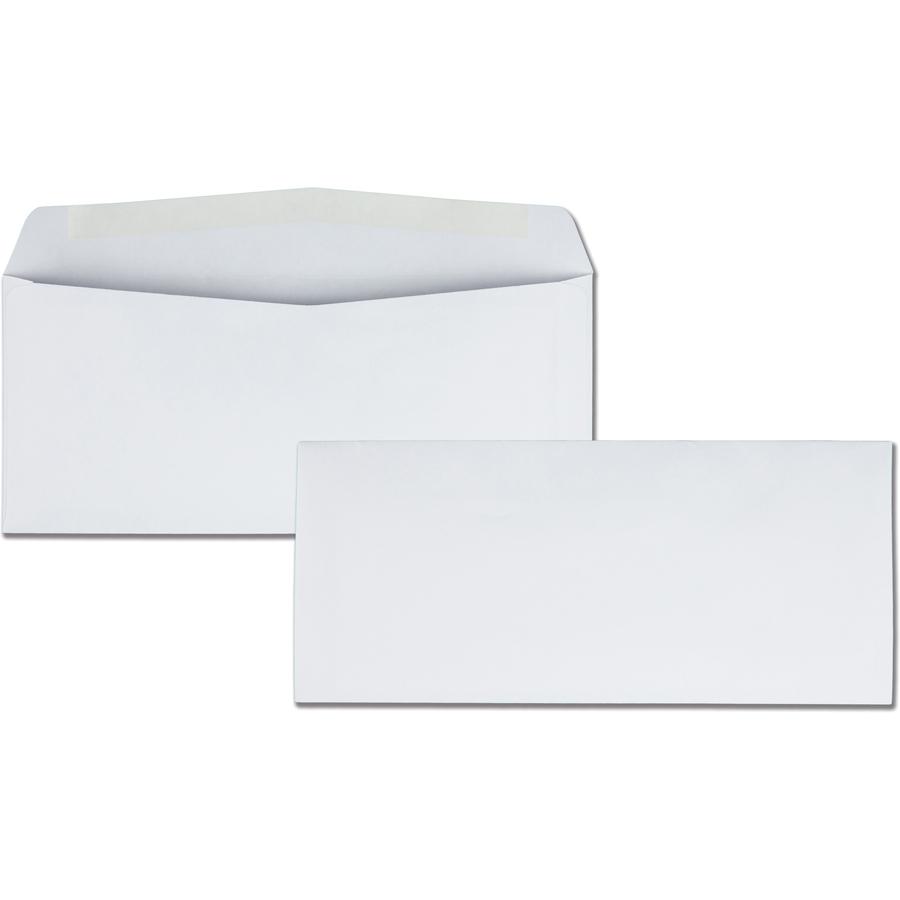 Quality Park No. 10 Business Envelopes - Business - #10 - 4 1/8" Width x 9 1/2" Length - 24 lb - Gummed - White - Wove - 500 / Box. Picture 2