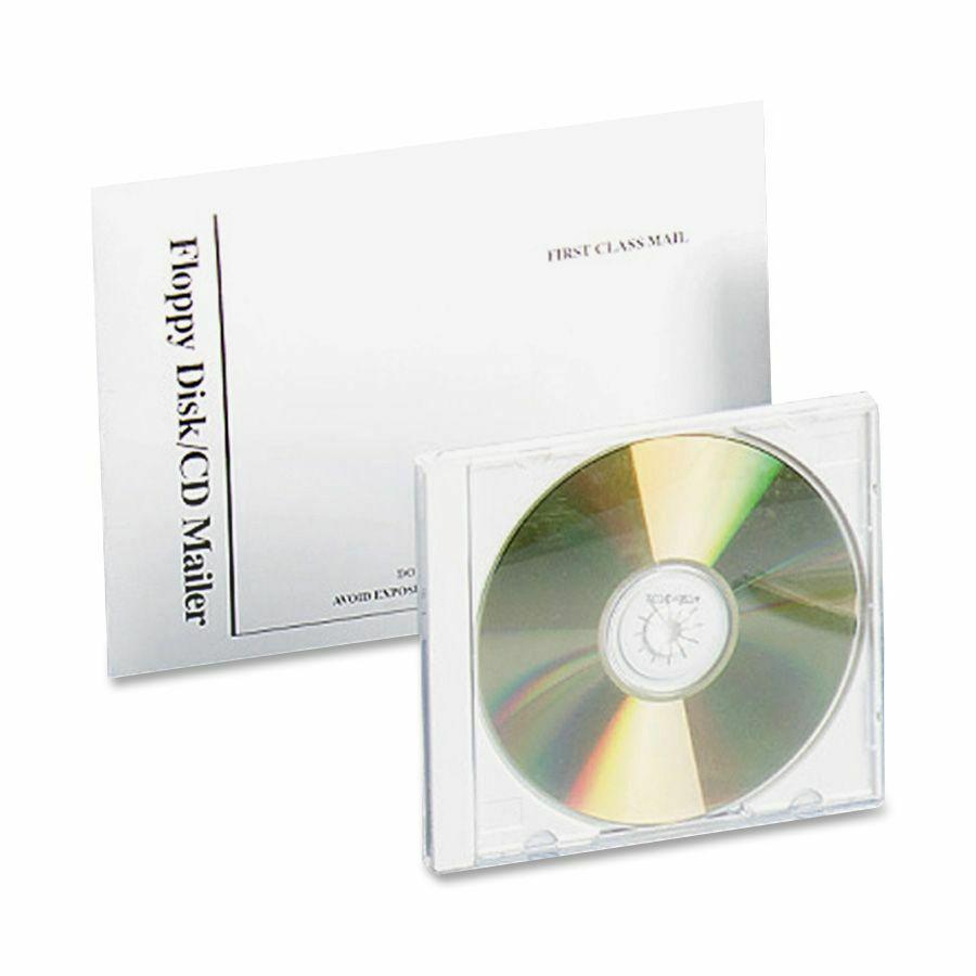 Quality Park Foam Lined Disk/CD Mailers - Disc/Diskette - 6" Width x 8 1/2" Length - Self-sealing - 25 / Box - White. Picture 2