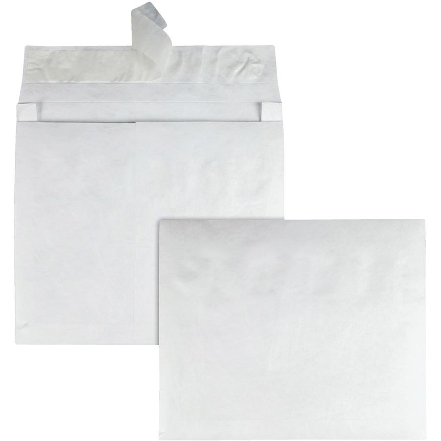 Survivor&reg; 10 x 13 x 2 DuPont Tyvek Expansion Mailers with Self-Seal Closure - Expansion - 10" Width x 13" Length - 2" Gusset - 18 lb - Peel & Seal - White - Tyvek - 100 / Carton. Picture 6