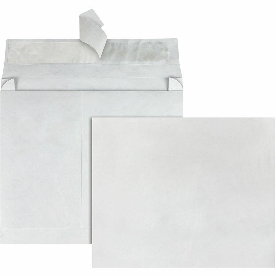 Survivor&reg; 10 x 15 x 2 DuPont Tyvek Expansion Envelopes with Self-Seal Closure - Expansion - 10" Width x 15" Length - 2" Gusset - 14 lb - Peel & Seal - White - Tyvek - 100 / Carton. Picture 6