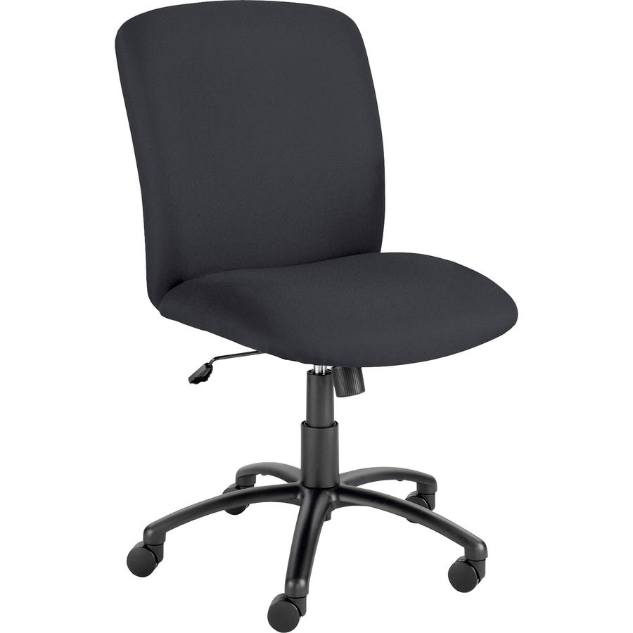 Safco Big & Tall Executive High-Back Chair - Black Seat Color - Foam, Polyester Seat Material - Polyester Back Material - Black Frame Color - Steel Frame Material - 5-star Base - Black - 1 Each. Picture 3