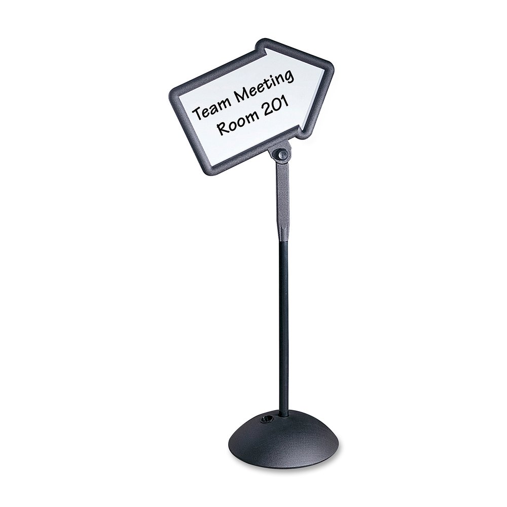 Safco Write Way Dual-sided Directional Sign - 18" Width x 64.3" Height x 25" Depth - Arrow Shape - Both Sides Display, Magnetic, Durable - Indoor, Outdoor, Office - Steel - 1 Each. Picture 3